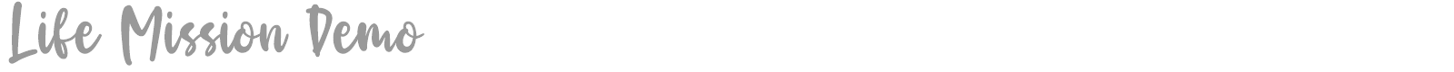 Life Mission font preview
